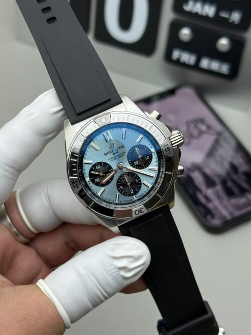 Chronomat B01 Chronograph 42mm Mens Watch Blue Rubber
