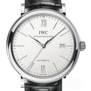 IWC Portofino Automatic Watch, Black Leather