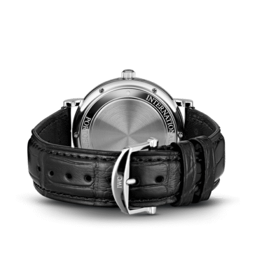IWC Portofino Automatic Watch, Black Leather