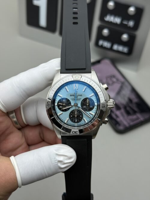 Chronomat B01 Chronograph 42mm Mens Watch Blue Rubber